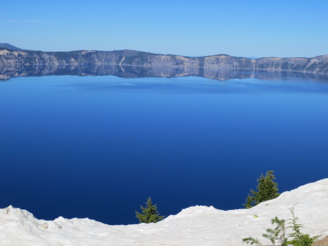 Crater Lake is the most solidly blue body of water I've ever seen. It's like a bowl full of sky.